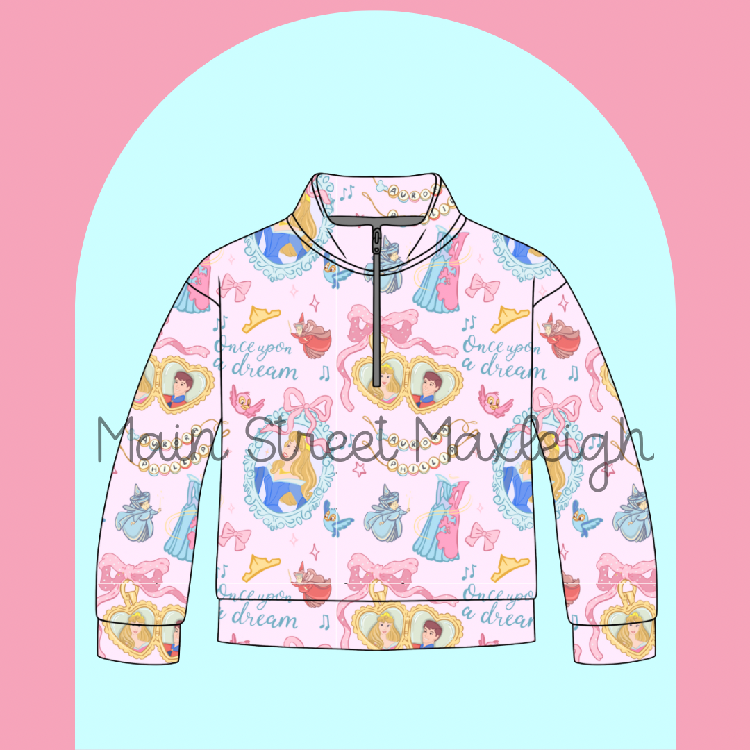 Make it pink, make it blue half zip up