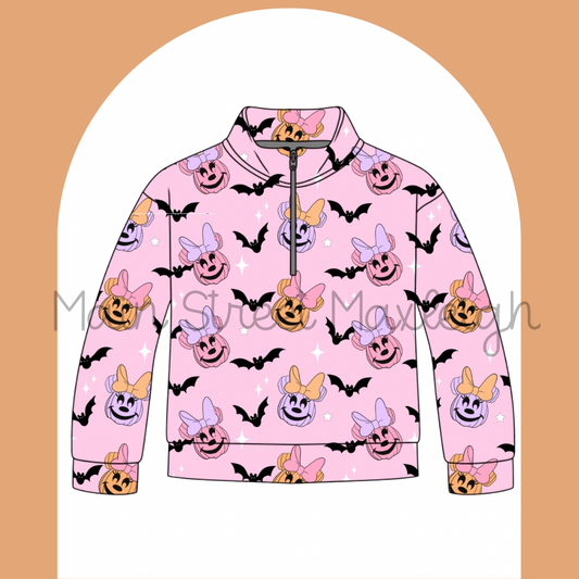 Batty Halloween mouse zip up