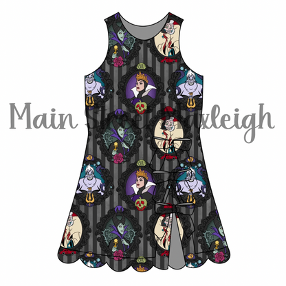 Villain stripe bow dress
