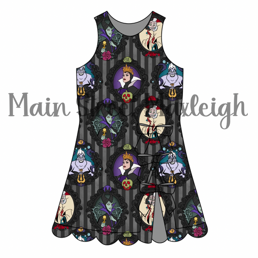 Villain stripe bow dress