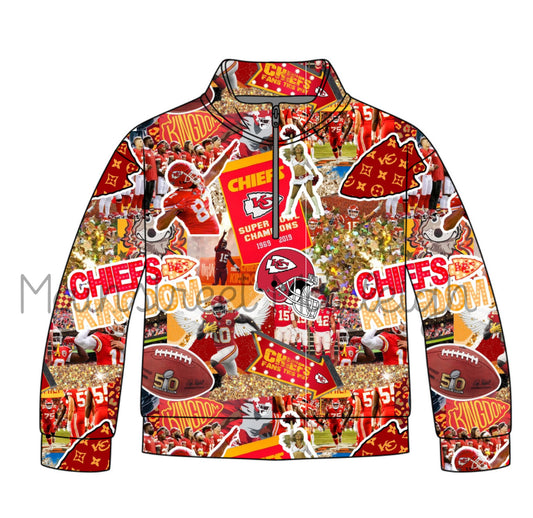 Red kingdom half zip up