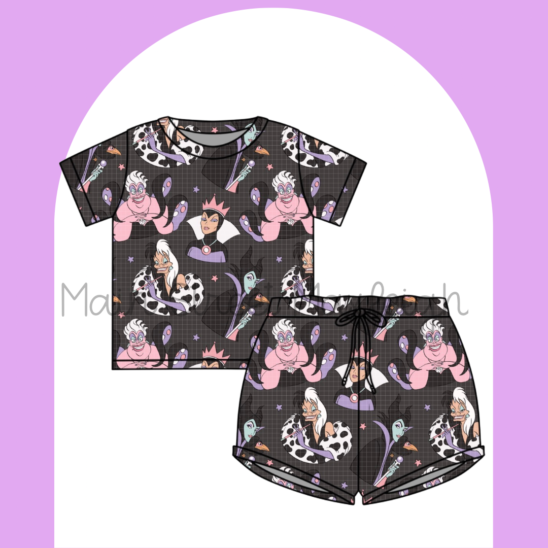 Adult large villain waffle set LONG SLEEVE RTS