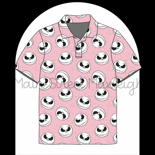 Pink jack Halloween polo