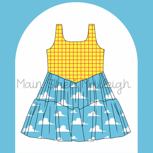 Adult small Andy’s room dress RTS