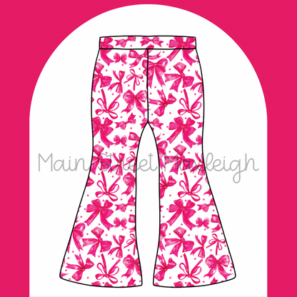 Pink bow flares