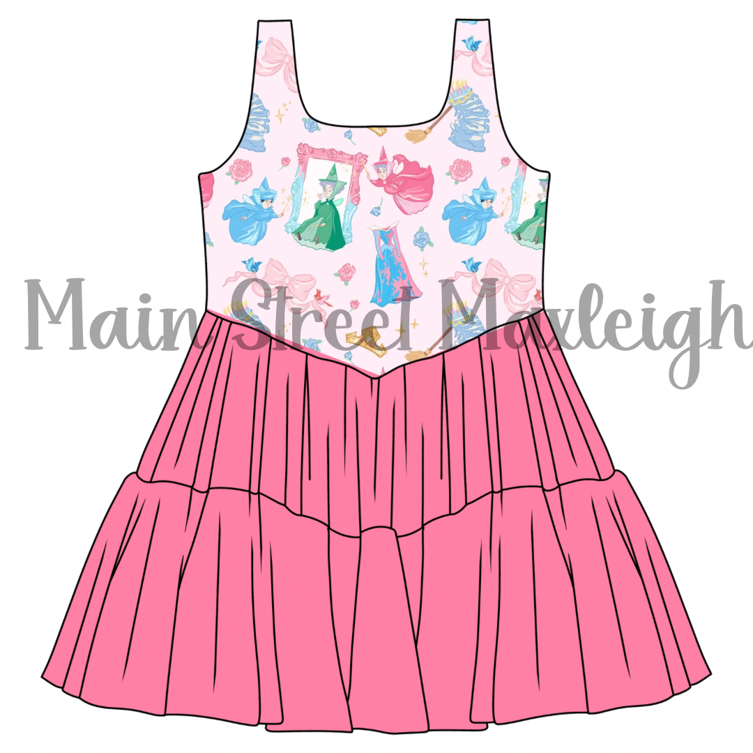 Sleeping rose mesh dress