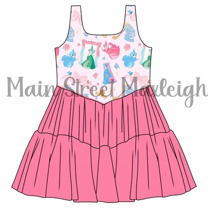 Sleeping rose mesh dress