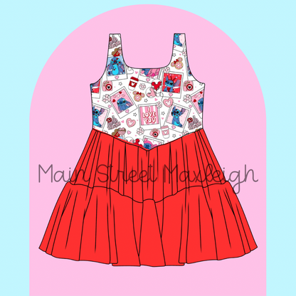 Stitch, valentine dress