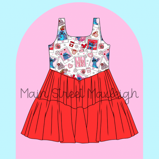 Stitch, valentine dress