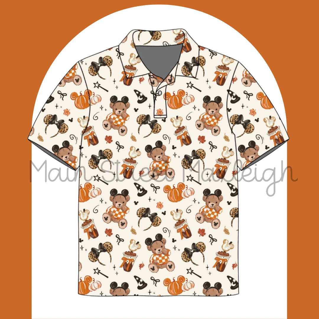 Halloween teddy bear (ears) polo