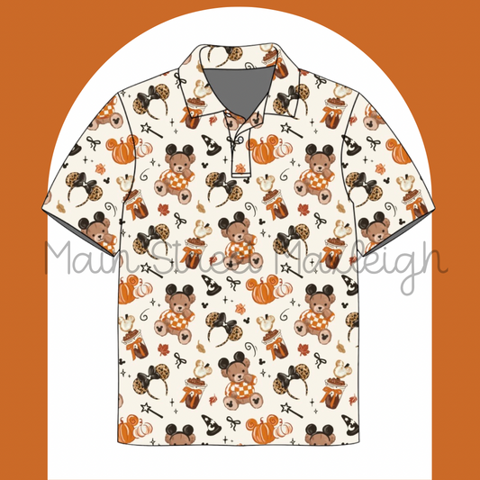 Halloween teddy bear (ears) polo