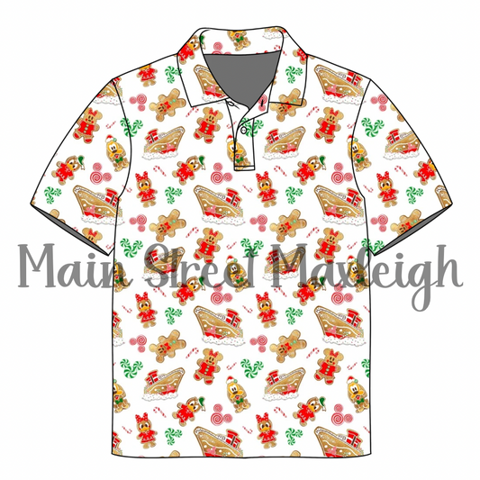 Very merry time Christmas cruise polo or pocket t