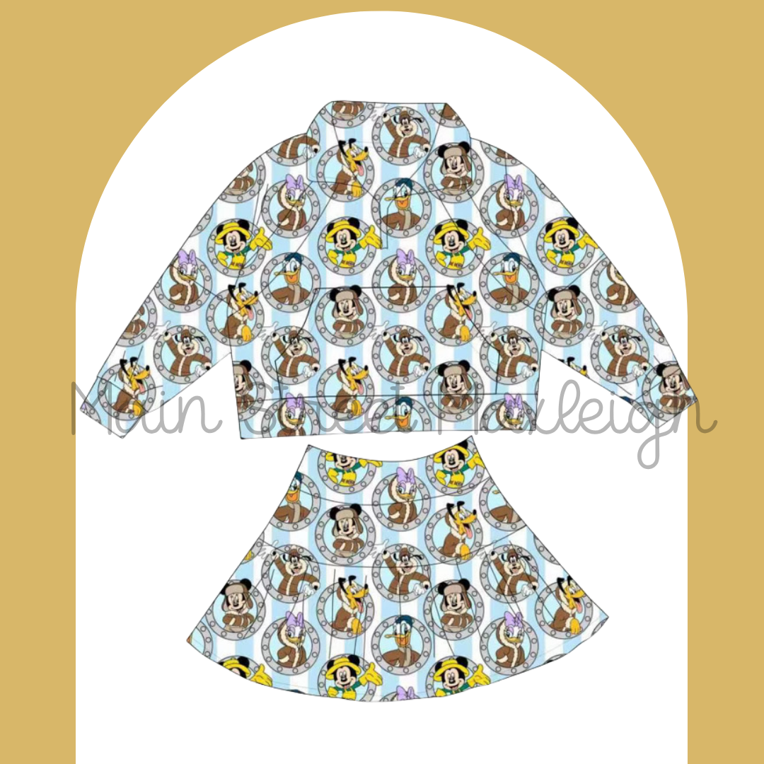 Alaska cruise zip skirt set