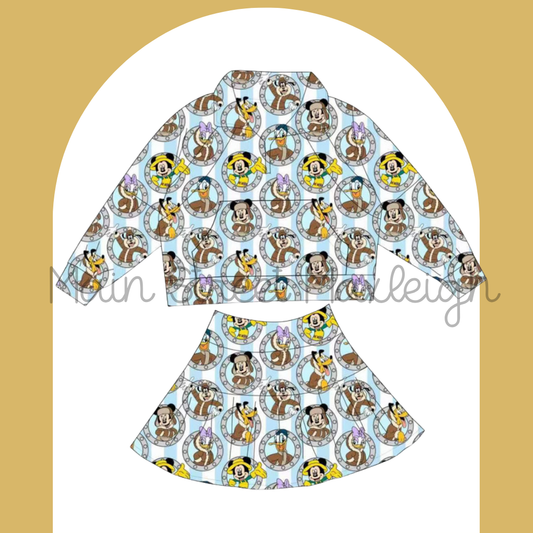 Alaska cruise zip skirt set