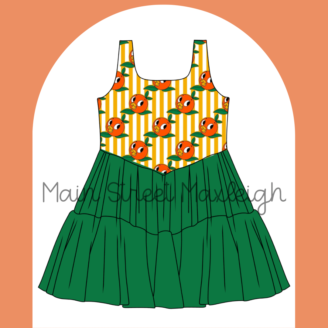 Orange bird dress