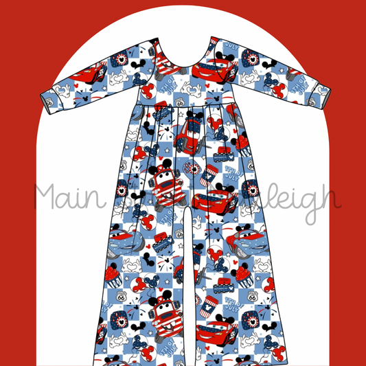 Kachow firework romper