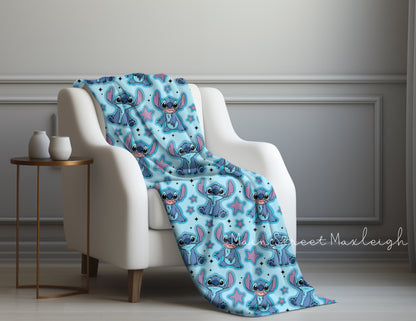 Stitch stars 50x60 Sherpa blanket
