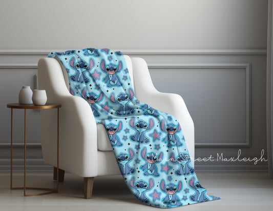 Stitch stars 50x60 Sherpa blanket