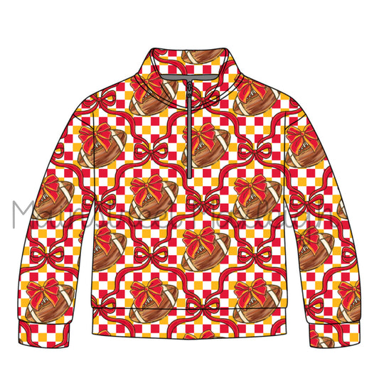 Red & Gold Football half zip up