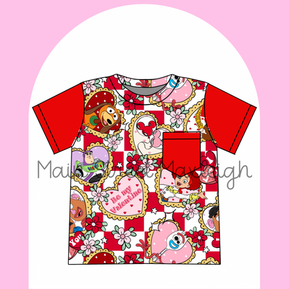 Be mine valentine‘s pocket T-shirt