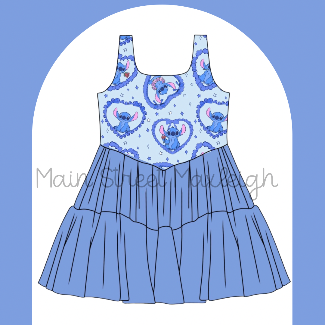 XL Ohana heart dress RTS
