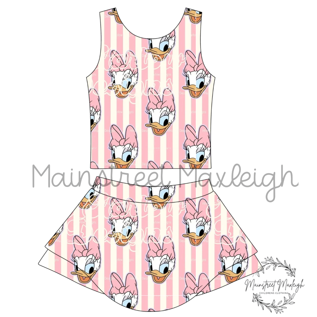 Daisy stripe yoga set