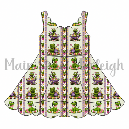 Flower Garden Scallop Dress