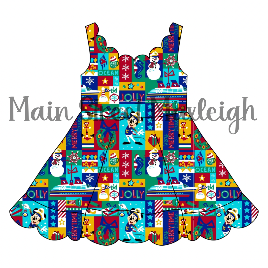 merry time cruise scallop dress