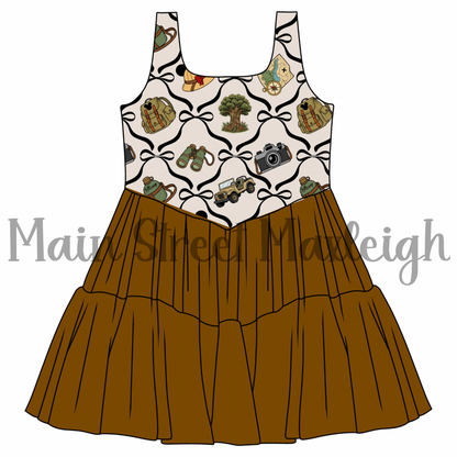 Animal kingdom mesh dress