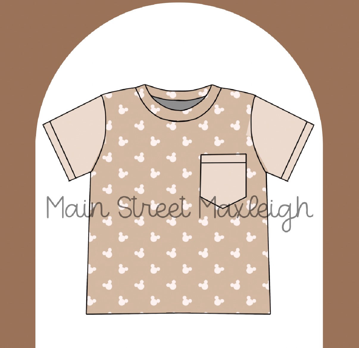 Neutral mouse pocket t or polo