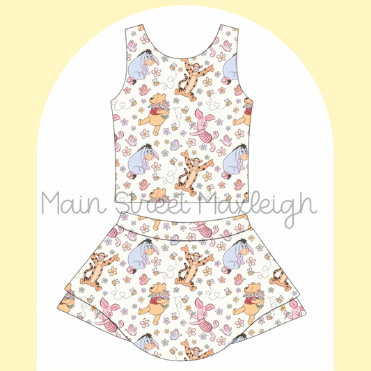 Bear floral yoga set