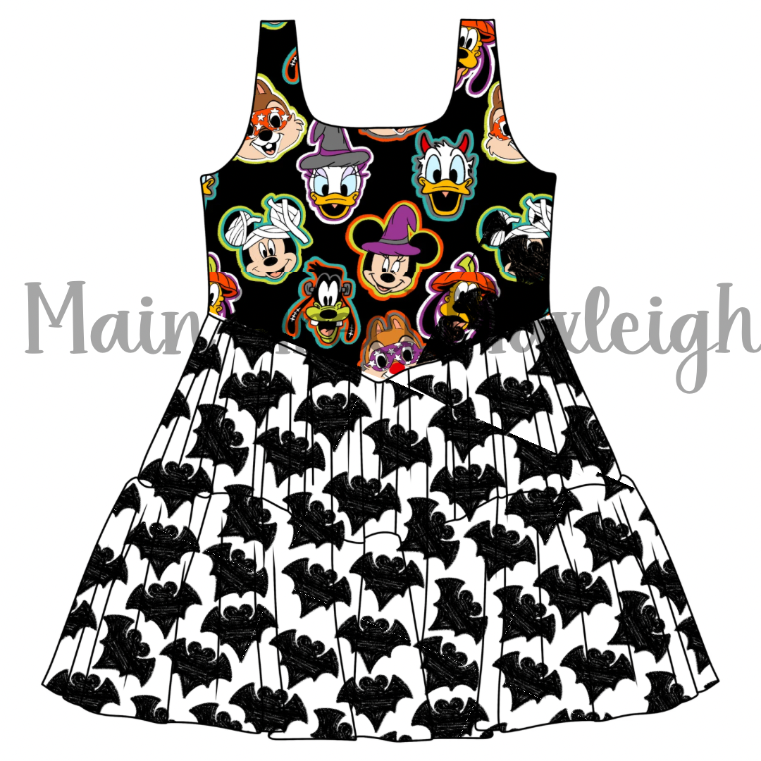 Halloween mask batty dress