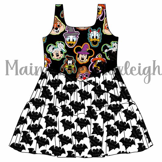 Halloween mask batty dress
