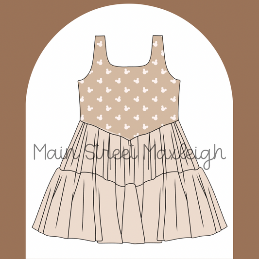Neutral mouse dress
