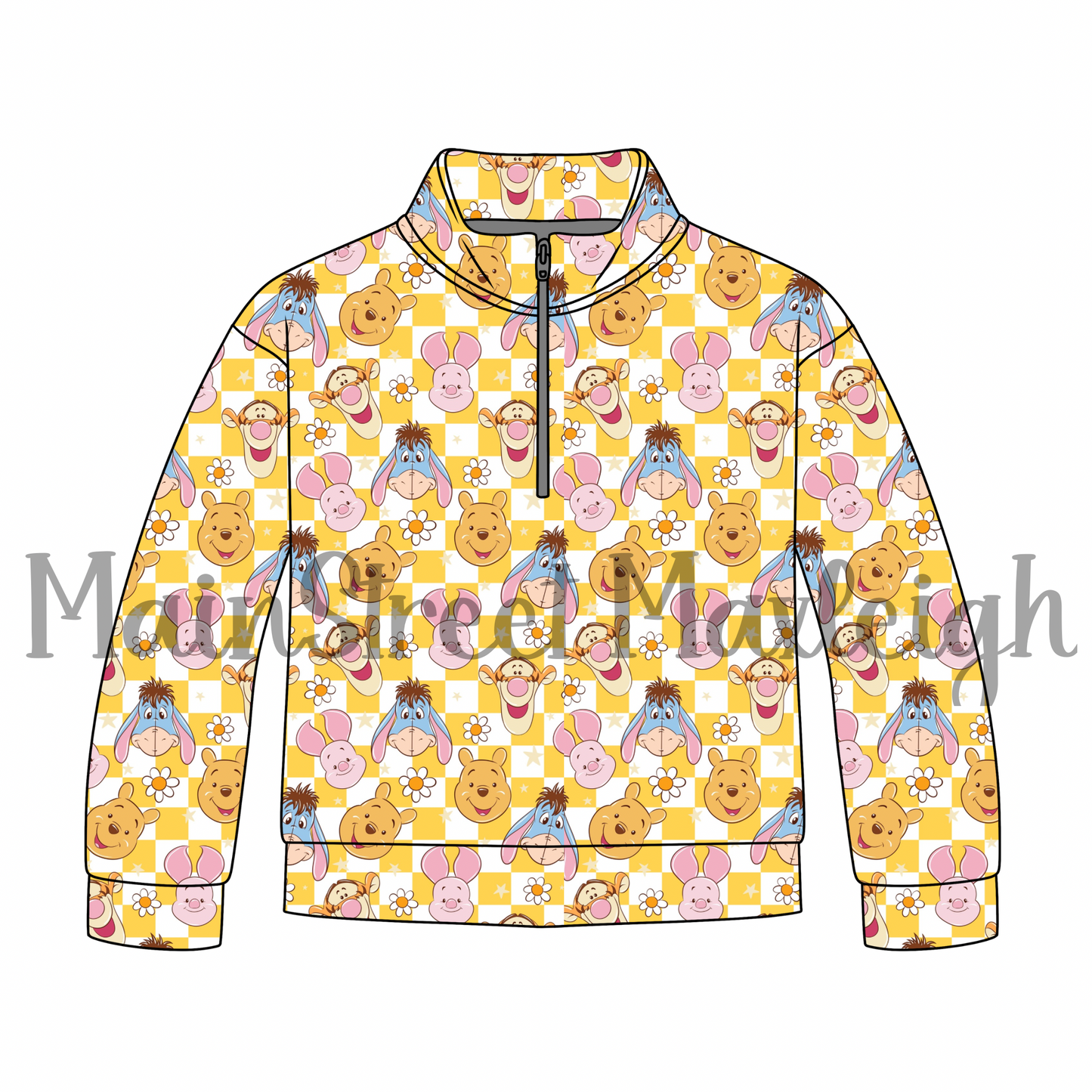 Pooh half zip up