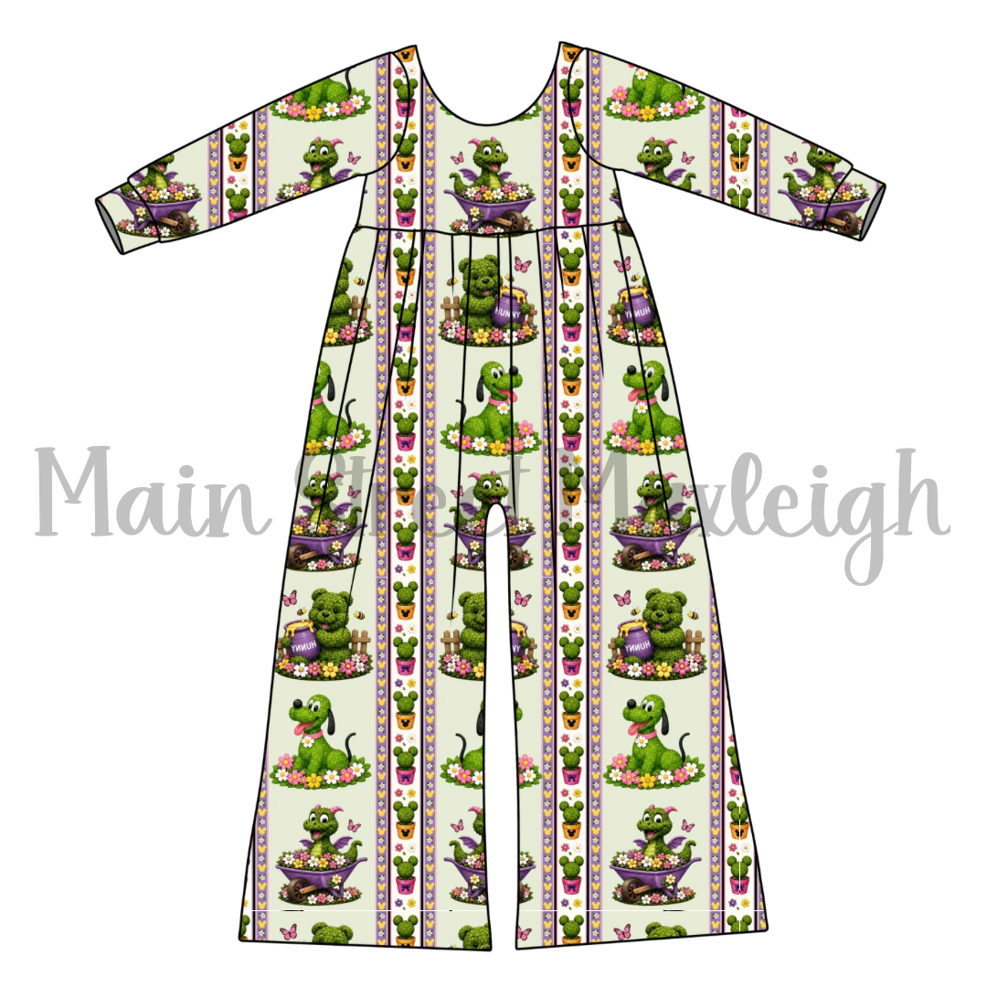 Flower garden romper
