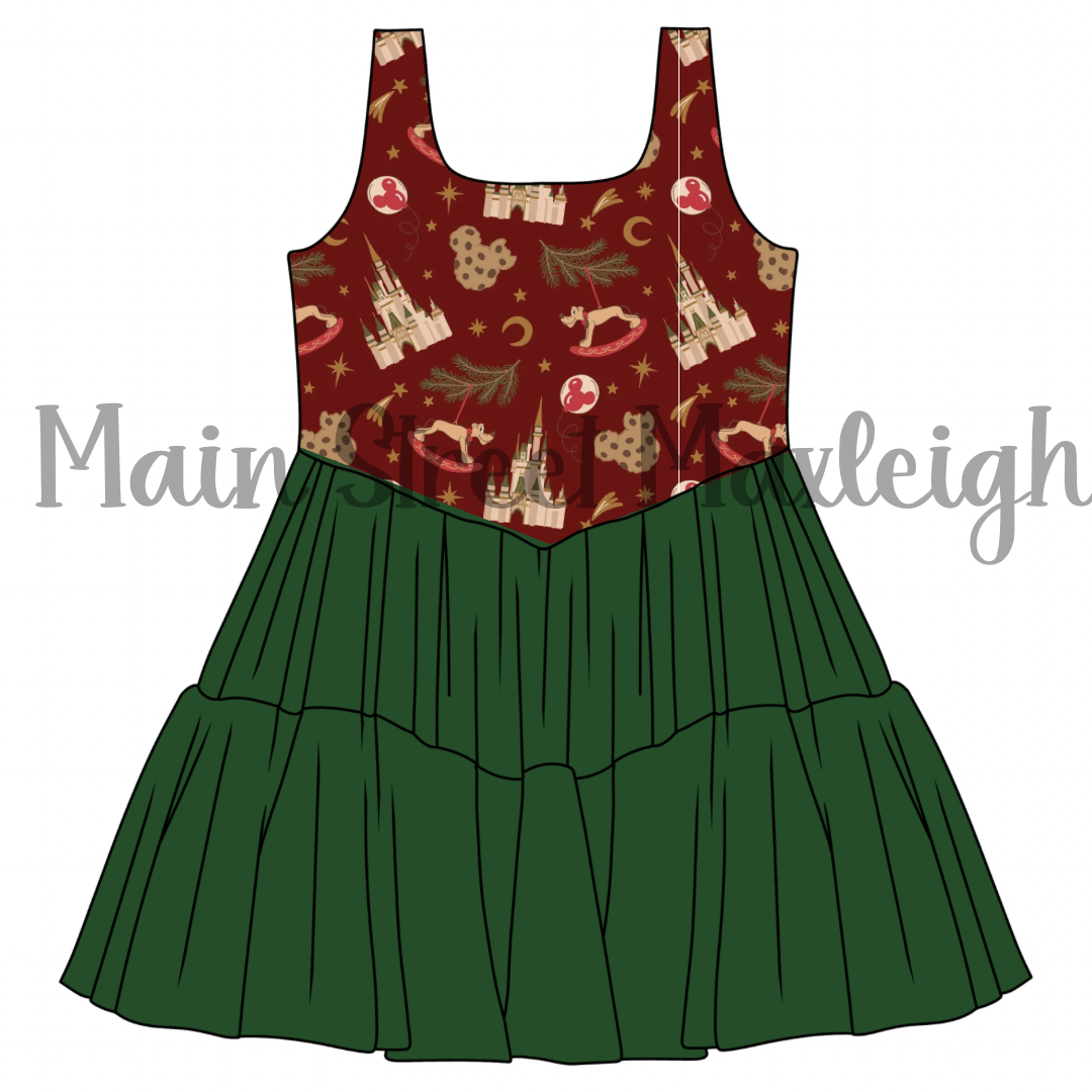 Christmas rocking “horse” dress