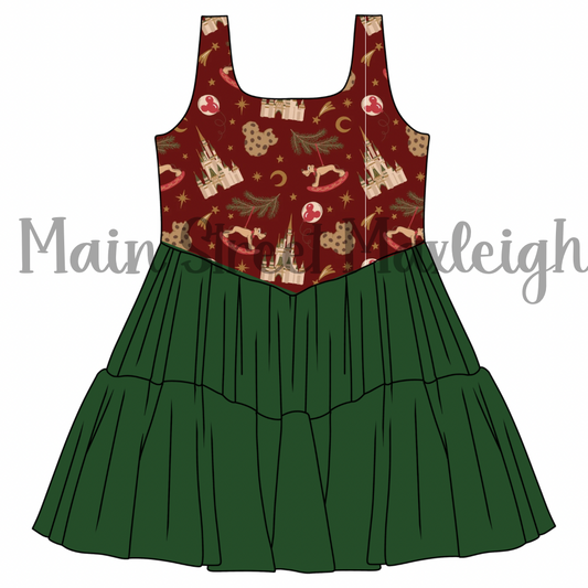 Christmas rocking “horse” dress