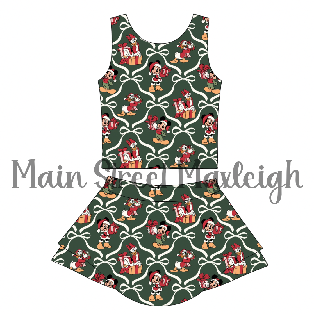 Christmas bow yoga set
