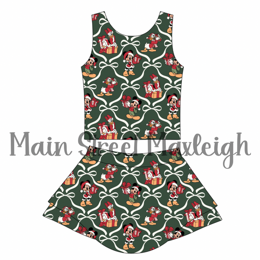 Christmas bow yoga set