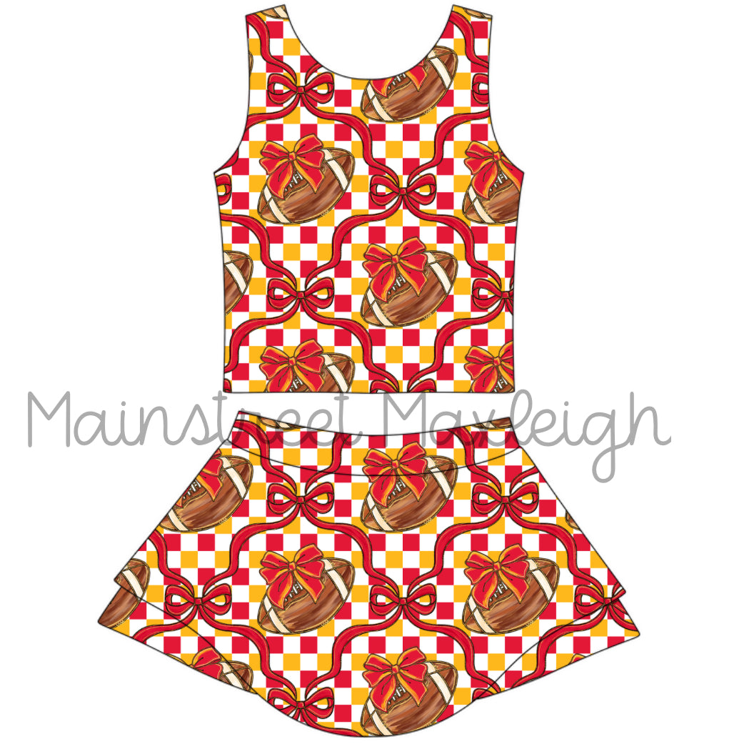 Red & Gold football yoga set