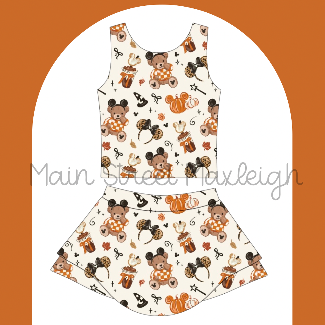 Halloween teddy bear (ears) yoga set