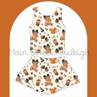 Halloween teddy bear (ears) yoga set