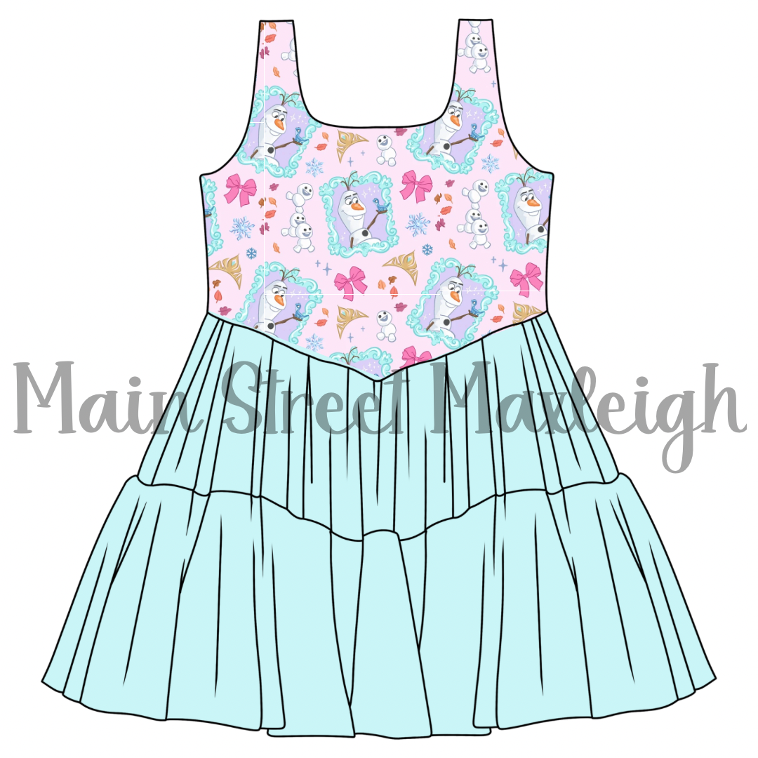 Snowman mesh dress m