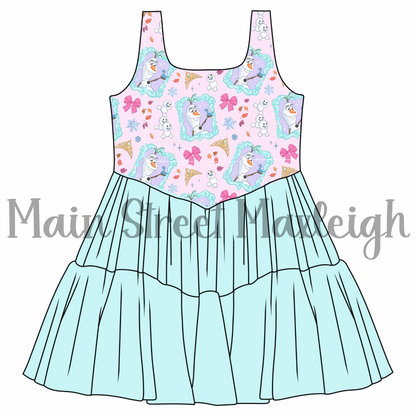 Snowman mesh dress m