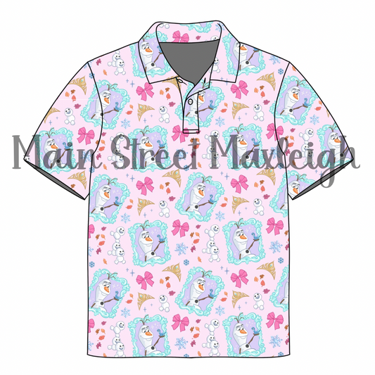 Snowman polo or pocket t