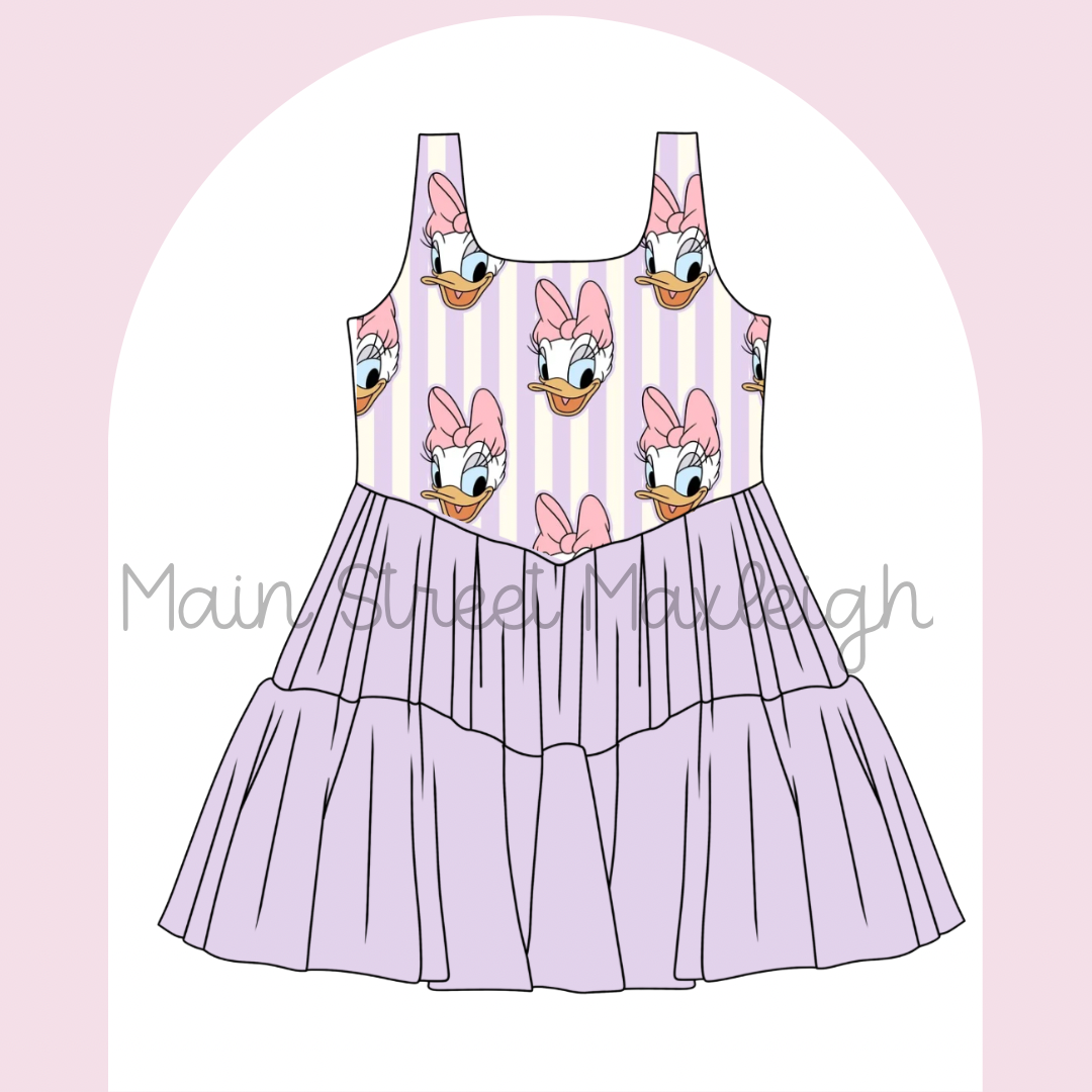 Purple duck dress