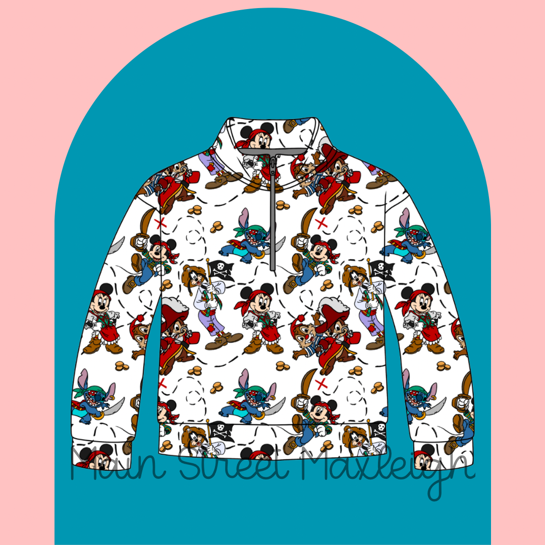 Pirate Crew half zip up