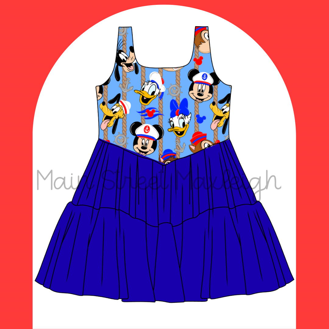 Blue cruise rope dress