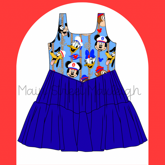 Blue cruise rope dress